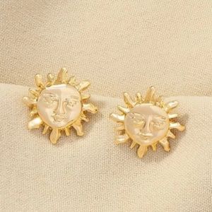 ❤️ FREE Sun Fire Moon Boho Peasant Hipster Hippie Zodiac Chic Artsy Earrings